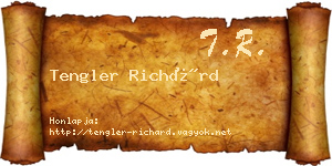 Tengler Richárd névjegykártya
