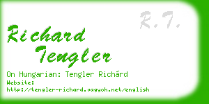 richard tengler business card